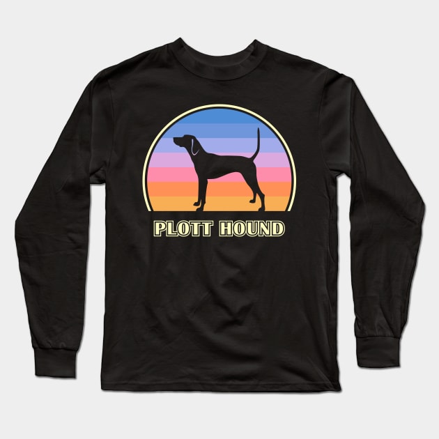 Plott Hound Vintage Sunset Dog Long Sleeve T-Shirt by millersye